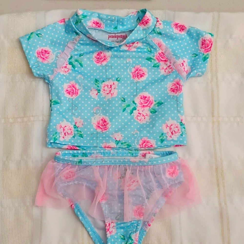 Penelope Mack Ltd. Girls Size 18m 2 piece swimsuit